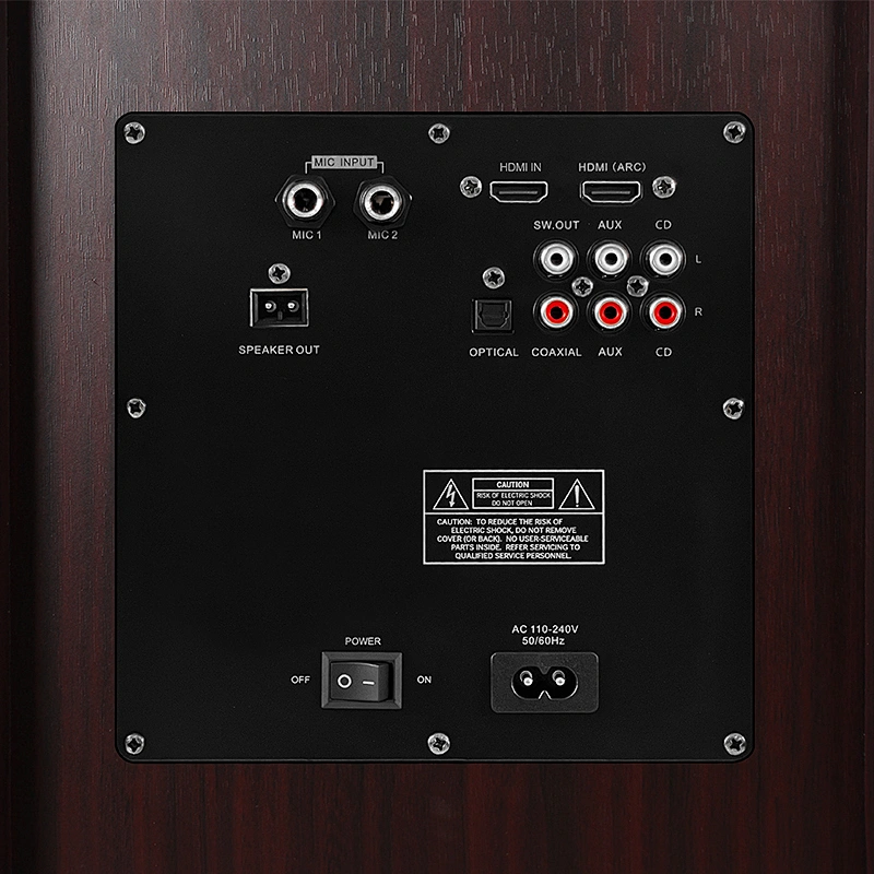 HIFI 240W Floor Standing Active Wooden Speaker for Home Theater Music and Karaoke