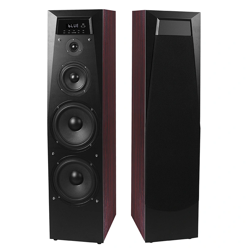 HIFI 240W Floor Standing Active Wooden Speaker for Home Theater Music and Karaoke